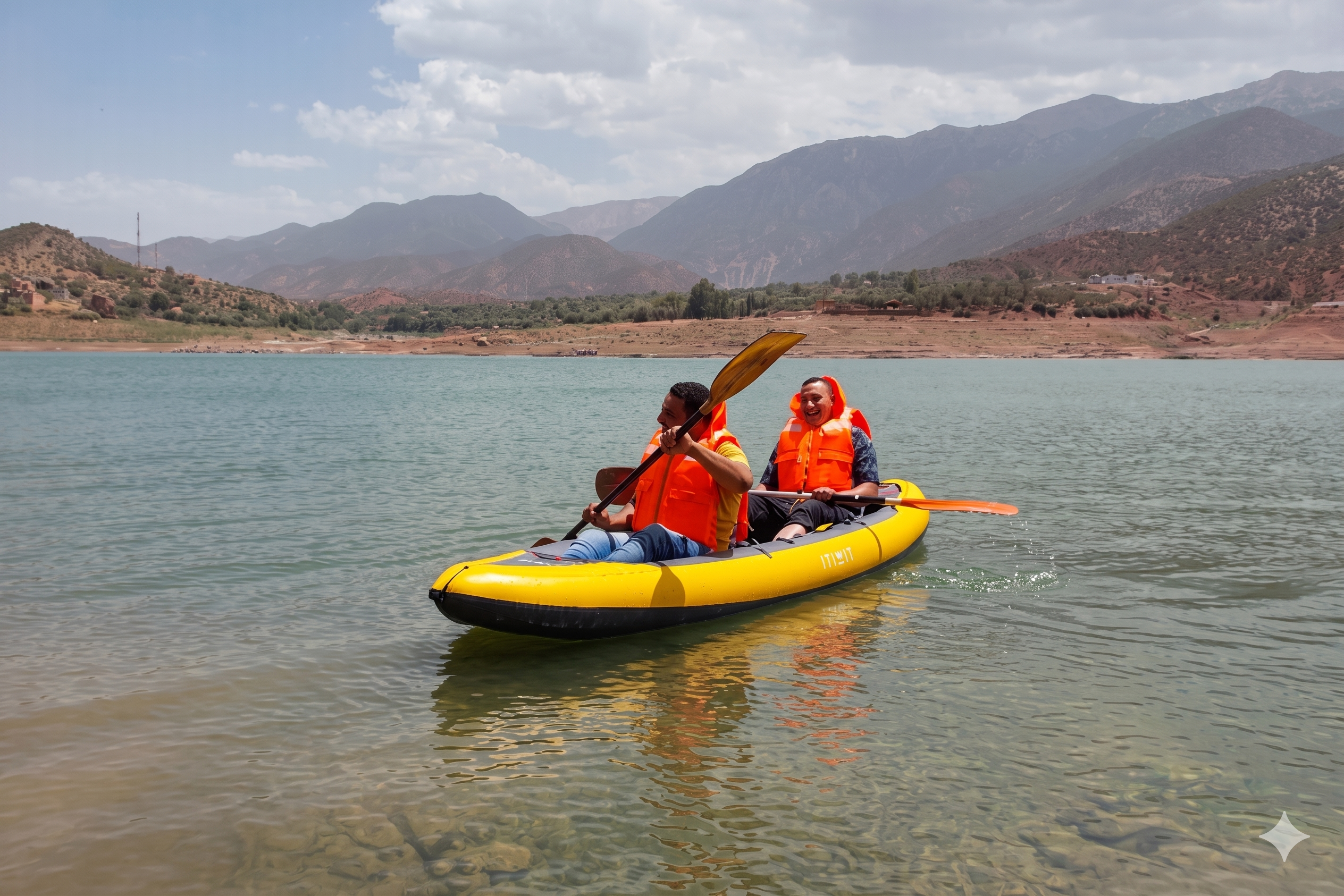 Canoë-Kayak sur le lac d'Ouirgane